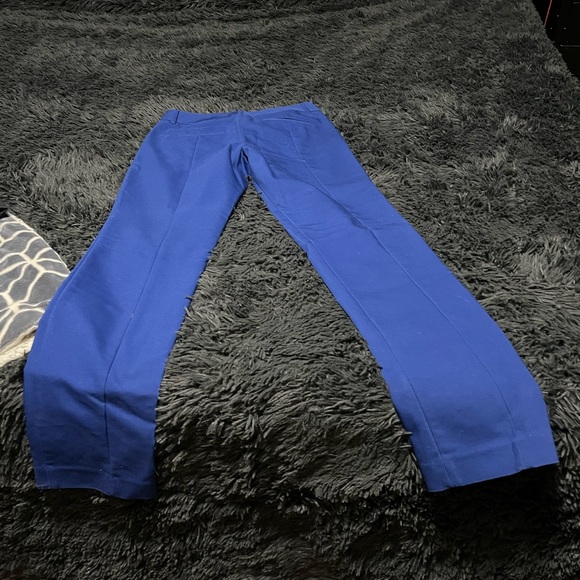 Break up the work week with a fun blue pair of express slacks - Picture 2 of 4